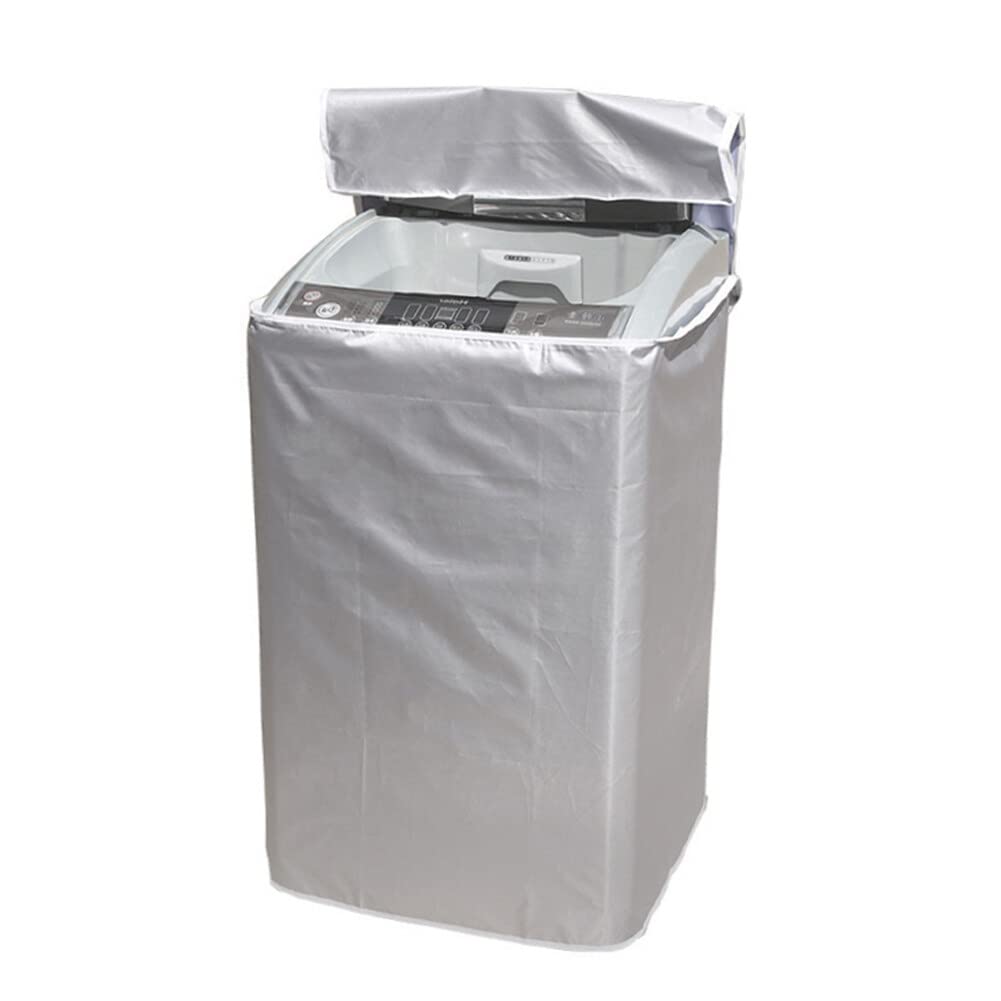 HASTHIP® Top Load Washing Machine Cover - Waterproof Washing Machine Cover Cloth Wash Machines Dust Proof Covers Washer/Dryer Covers-Silver, L:60 * 62 * 95 HASTHIP® Top Load Washing Machine Cover - Waterproof Washing Machine Cover Cloth Wash Machines Dust Proof Covers Washer/Dryer Covers-Silver, L:60 * 62 * 95